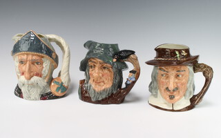 Three Royal Doulton character jugs - Don Quixote D6455, Rip Van Winkle D6438 and Isaac Walton D6404 