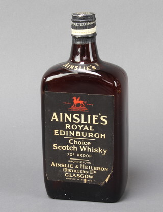 A bottle of Ainslie's Royal Edinburgh Choice Scotch Whisky 70% proof 