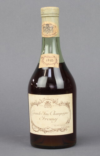 A half bottle of Fromy Rogee & Cie. Cognac, Grande Fine Champagne 1830