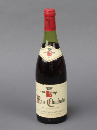 A bottle of 1982 Mazy Chambertin Domaine Armand Rousseau wine