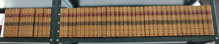 Volumes 1-48 "The Waverley Novels" published in Edinburgh by Adam & Charles Black, half leather bound 