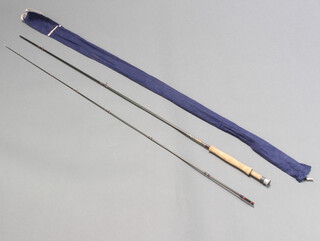 A Hardy Brothers Richard Walker Farnborough 9' trout fly fishing rod in original blue cloth bag 