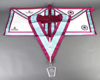 A Mark Master Masons apron, ditto Past Masters apron jewel and collar jewel