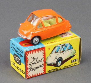 Corgi Dinky Toys, a No. 233 Heinkel economy car - boxed