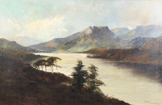 Frances E Jamieson (1895-1950), oil on canvas signed, Scottish Loch Scene 49cm x 74cm 