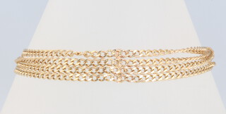 A 9ct yellow gold multi chain bracelet 7.5 grams