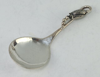 A Georg Jensen Silver Blossom caddy spoon no.84, 26 grams
