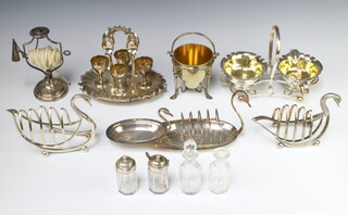 A silver plated wax jack and minor plated wares