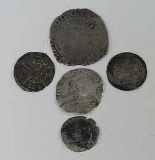 Five early English hammered coins