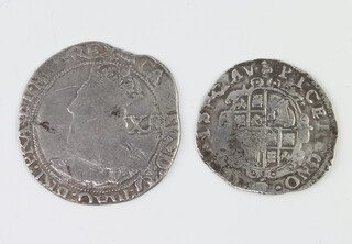 A Charles I shilling and a Charles I sixpence