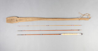 Fosters of Ashbourne "The Champion" 10'3" two piece split cane trout fly fishing rod contained in a cloth bag