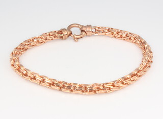 A 9ct rose gold bracelet 21cm, 5.4 grams 