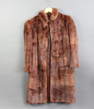 A lady's full length mink coat (some molt) 