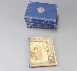 J James, four volumes (two of one and two of two) "Tissot, The Life of Our Saviour Jesvs Christ" published by Sampson Low, Marston & Company Ltd. (some water damage to the covers) together with "Sunday Scrap Book" published by Cassell & Co Ltd 