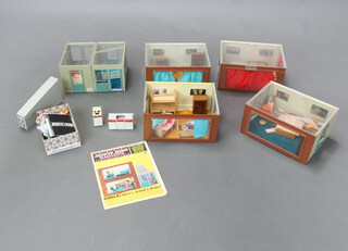 A 1960's Jenny's Home dolls house with furniture 