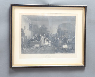 B. Wilkie, engraving "Rent Day" 49cm x 65cm 