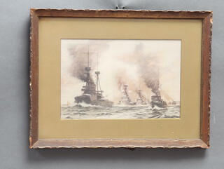 Norman Wilkinson, print, Second World War maritime study 23cm x 34cm 


