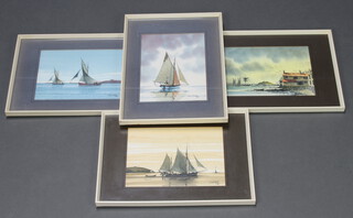 Tony Warren, watercolours, maritime studies a set of 4, 17cm x 23cm 