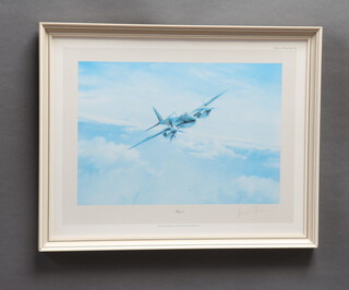 Robert Taylor print, "Mosquito" signed by Leonard Cheshire VC 39cm x 52cm and 6 other signed aeronautical prints