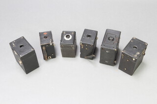 A Brownie No.2116 box camera, a Conway box camera and 4 others 