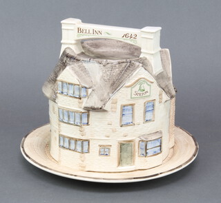 A Harrods cheese dish and cover in the shape of The Bell Inn at Stilton 