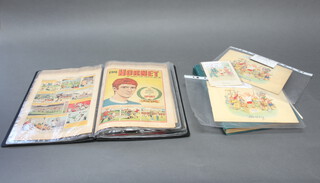 An album of mixed ephemera including comics, photographs, engravings and an album of minor stamps 