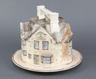A Harrods cheese dish and cover in the shape The Bell Inn, Stilton 