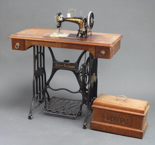 Veritas, a no.1739126 treadle operated sewing machine, complete with key 