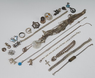 A quantity of silver jewellery, 180 grams