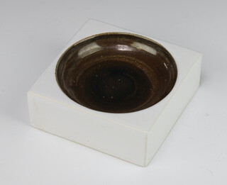A Troika square shallow dish by Anne Lewis 12cm 