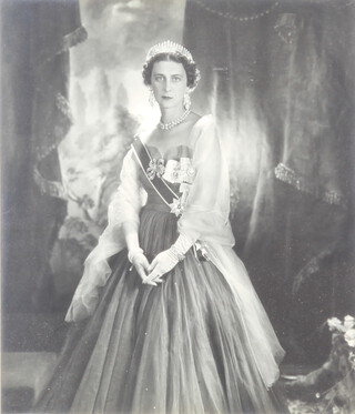 Cecil Beaton (1904-1980), a signed black and white portrait photograph of Princess Marina, signed Marina 1951 40cm x 32cm 