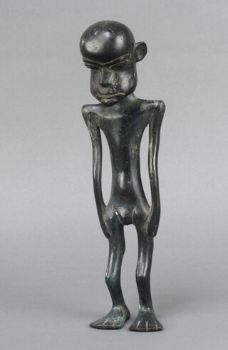 An African bronze figure of a standing man 27cm 