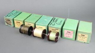 Seven Penn lightweight fishing spools boxed, together with 3 others (unboxed)  