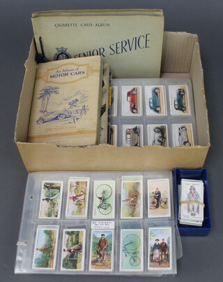 Two albums of Senior Service cigarette cards and a collection of other cigarette cards