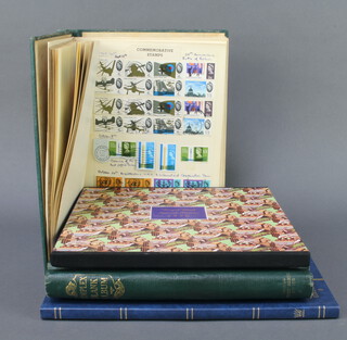An album of mint and used GB stamps Victoria to Elizabeth II, a stock book of GB stamps QEII, an album of mint and used world stamps including Sweden, Spain, Portugal, Netherlands, Germany, France, Belgium, USA together with an empty 1990 Royal Mail Special stamp album  