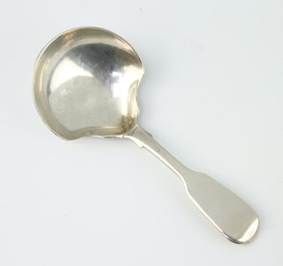 A Victorian silver caddy spoon with shell shaped bowl London 1845, 22 grams