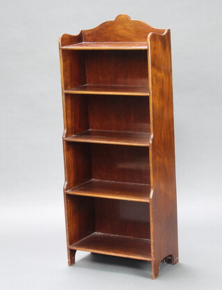 Waring & Gillow, an Edwardian mahogany 5 tier waterfall bookcase 114cm h x 45cm w x 23cm d 