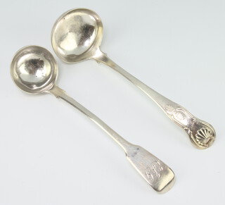 A George I Silver ladle Edinburgh 1822, 1 other, 66 grams