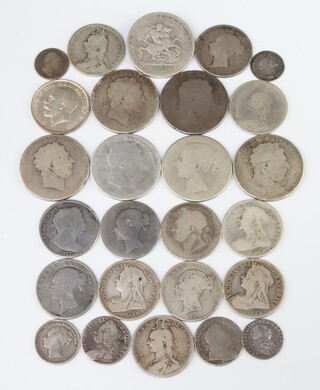 A quantity of Georgian and other pre-1947 coinage 387 grams 
