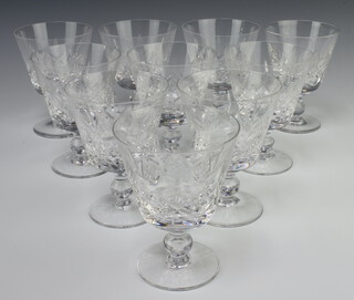 Ten Stuart Crystal wine glasses 13cm