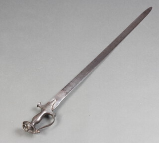 A 19th Century Firangi sword with 73cm straight blade, Georgian cypher and engraving 