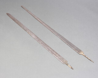 Two Sudanese Kaskara sword blades 89cm 