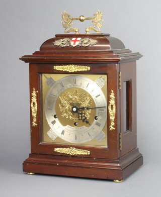 Elliott for Garrard, a special limited edition The 800th Anniversary of the Mayoralty of The City of London bracket clock contained in a mahogany case complete with bracket, key, brochure, bill of sale and box, no. 62 of 80, 41cm x 25cm x 16.5cm 