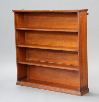 A 19th Century mahogany 4 tier bookcase 98cm h x 99cm w x 20cm d 