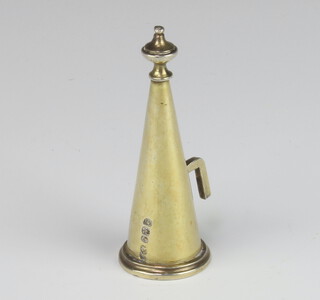 A Victorian silver gilt conical candle snuffer, London 1839, 19 grams  