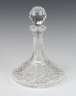 A Waterford Crystal ships decanter and stopper 24cm 