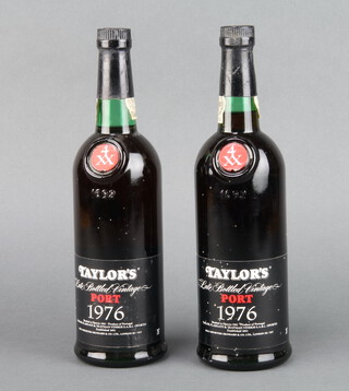Two bottles of 1976 Taylors Late Bottled Vintage Port (1 slightly low on the neck) 