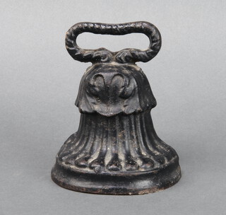 Holcroft, a Victorian cast iron squat doorstop of reeded form 14cm h x 12cm d x 6cm w, base marked Holcroft 3102  