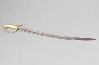 A 19th Century sabre with 86cm blade, brass grip, blade marked 1829 