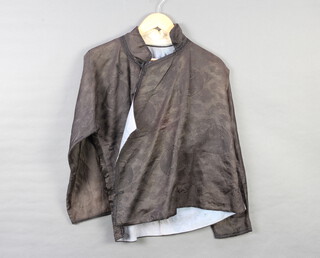 A Chinese black silk jacket 